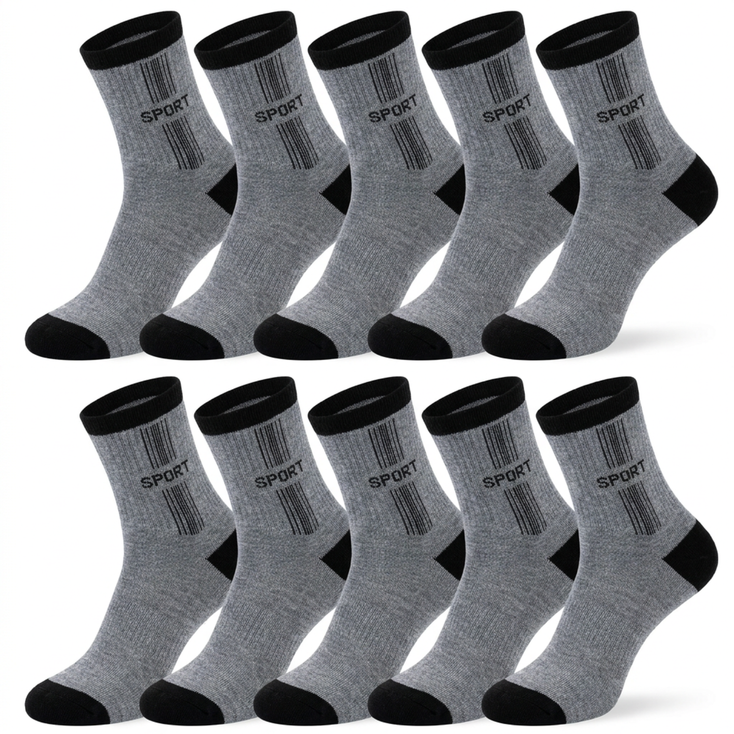 Herren Sport Socken 20/30 Paar – SPORT Design, 95% Baumwolle, Gr. 39–46