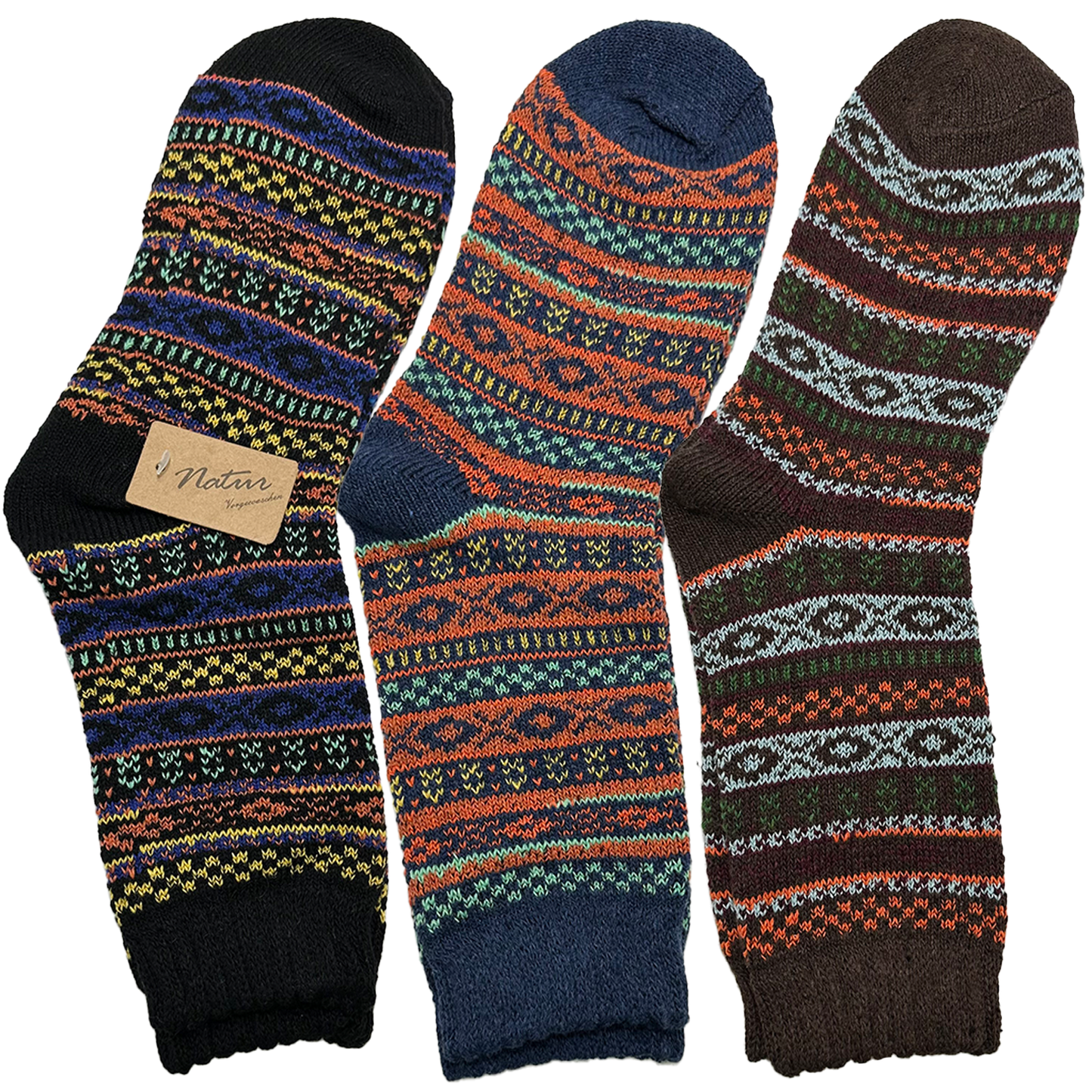 3-9 Paar Herren & Damen Angorawollsocken Vintage warme Vintage stil Wintersocken Geschenk 39-42 43-46