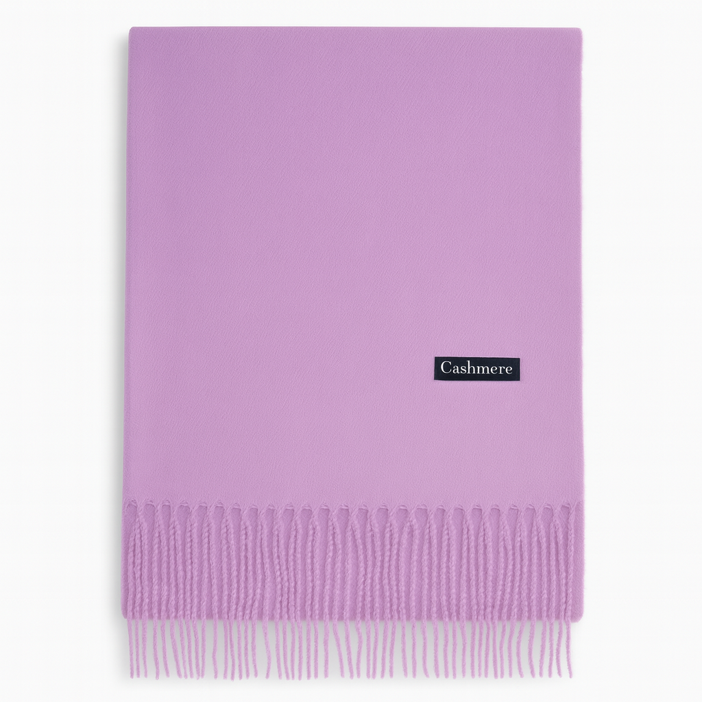 Luxus Cashmere Schal Damen & Herren in Pink – 70% Kaschmir 30% Viskose – XXL Winter Schal 200x75 cm – 215g leicht – Weicher Pashmina Schal in vielen Farben – Eleganter Premium Winterschal