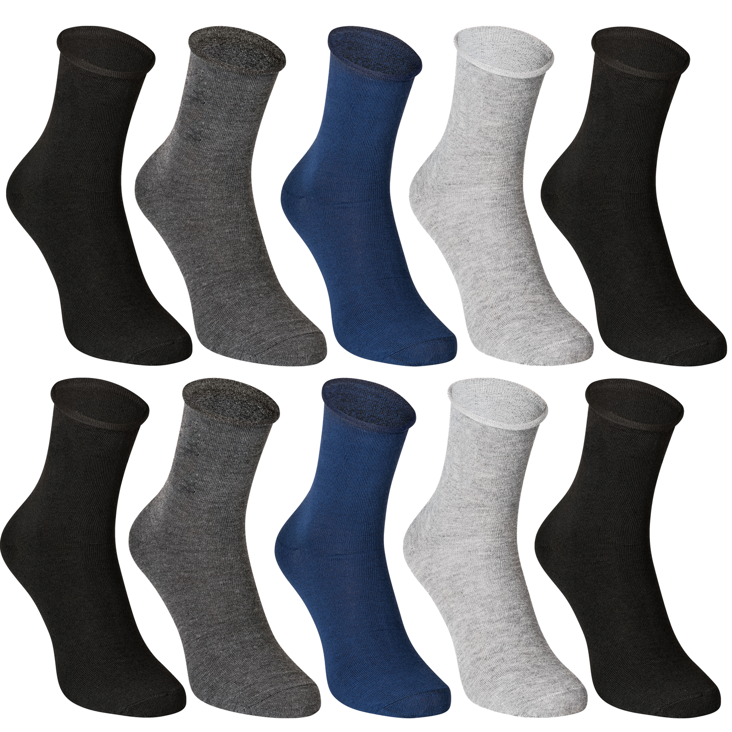 10-30 Paar Herrensocken ohne Gummi Baumwolle Strümpfe Socken 39-46 | Komfortable