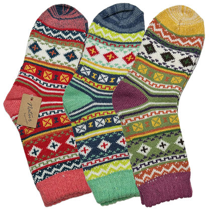 3-9 Paar Damen Angorawollsocken Vintage warme Vintage stil Wintersocken Geschenk 35-38 39-42