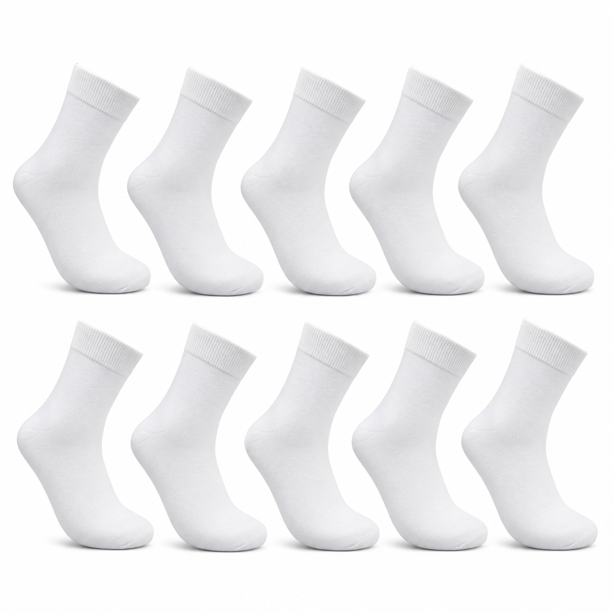 10-30 Paar Herrensocken Weiß 95% Baumwolle Strümpfe Socken 39-46 Komfortable