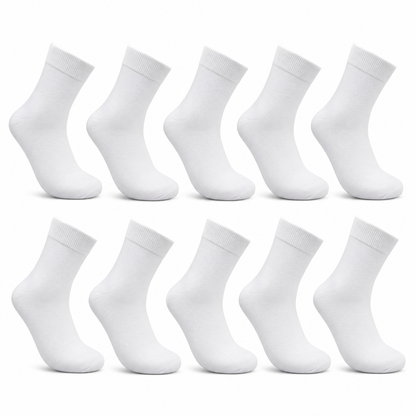 10-30 Paar Herrensocken Weiß 95% Baumwolle Strümpfe Socken 39-46 Komfortable