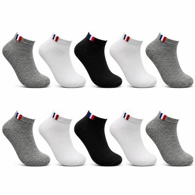 10 oder 20 Paar Damen Sneaker Socken Baumwolle 35-42 Top-Qualität – Basic Set