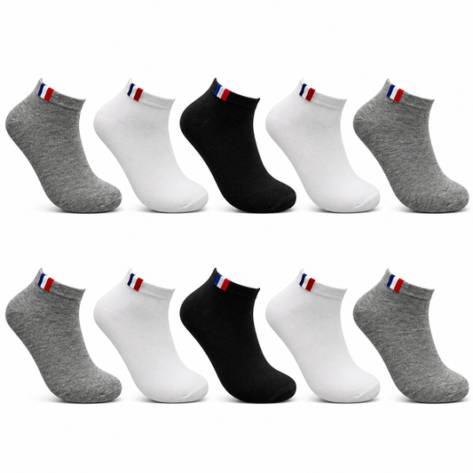 10 oder 20 Paar Damen Sneaker Socken Baumwolle 35-42 Top-Qualität – Basic Set