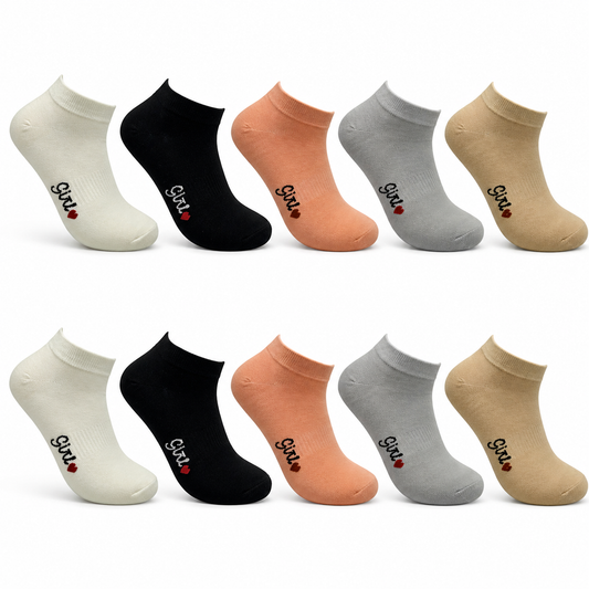 10 oder 20 Paar Damen Sneaker Socken Baumwolle 35-42 Top-Qualität – Basic Set