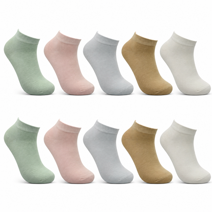 10 oder 20 Paar Damen Sneaker Socken Baumwolle 35-42 Top-Qualität – Basic Set