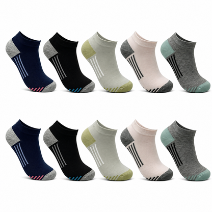 10 oder 20 Paar Damen Sneaker Socken Baumwolle 35-42 Top-Qualität – Basic Set