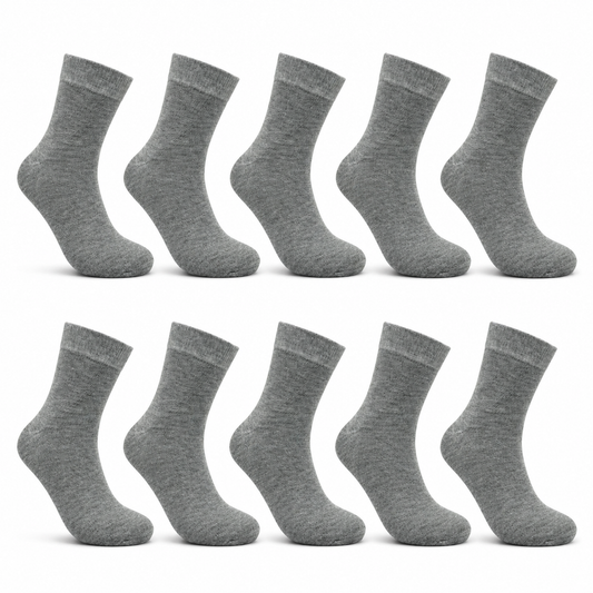 10-30 Paar Herrensocken Grau 95% Baumwolle Strümpfe Socken 39-46 Komfortable