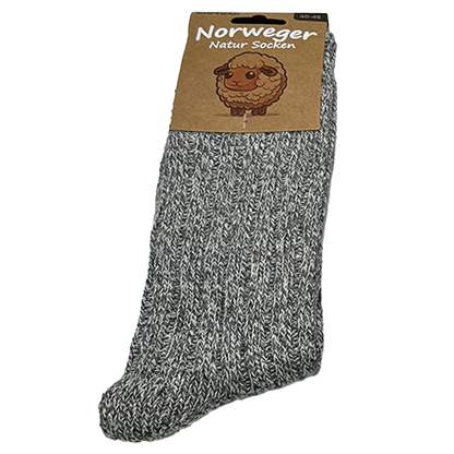 6/12 Paar Norweger Socken Herren Wollsocke aus 80% Wolle Arbeitswollsocke dicke Wintersocken 40-46