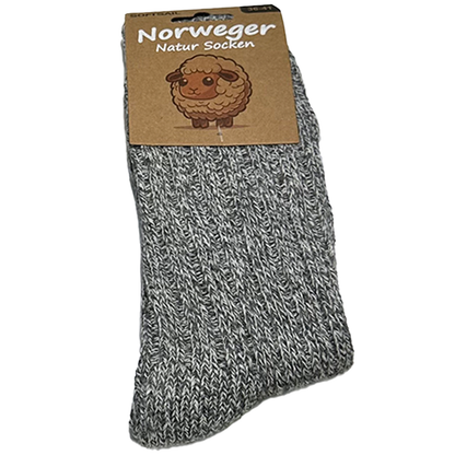 6/12 Paar Norweger Socken Damen Wollsocke aus 80% Wolle  dicke Wintersocken 36-41