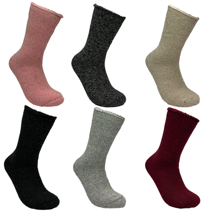 3/6 Paar Alpakasocken für Damen - 100% Alpakawolle - atmungsaktiv und wärmeisolierend 35-38 39-42