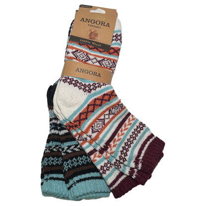 4/8 Paar Angora Vintage Socken Herren Damen Thermostrümpfe Wolle Wintersocken