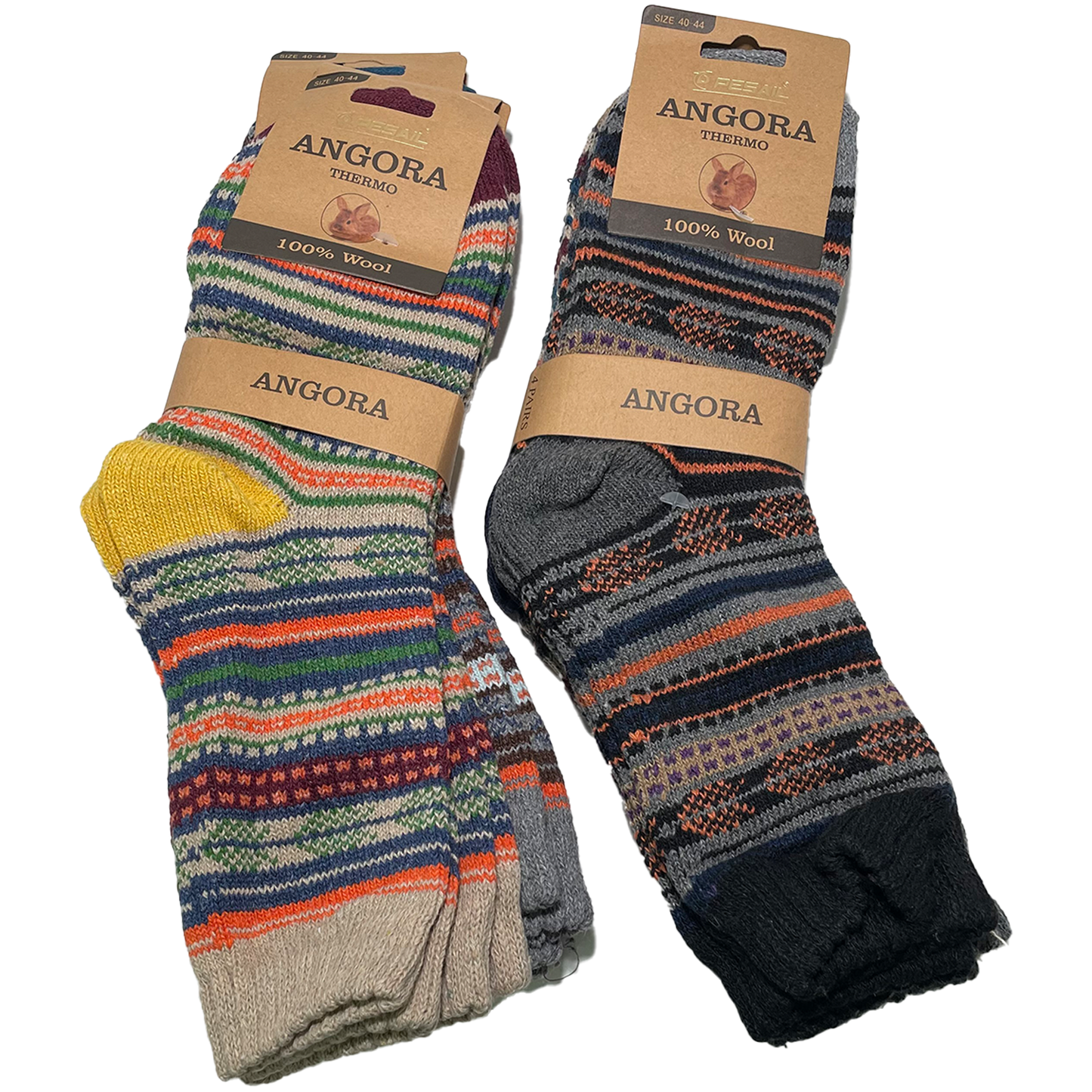 4/8 Paar Angora Vintage Socken Herren Damen Thermostrümpfe Wolle Wintersocken
