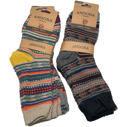 4/8 Paar Angora Vintage Socken Herren Damen Thermostrümpfe Wolle Wintersocken