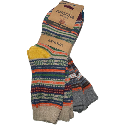 4/8 Paar Angora Vintage Socken Herren Damen Thermostrümpfe Wolle Wintersocken