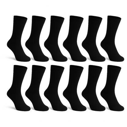 10 Paar Herren Socken Schwarz 39-46 – Baumwollsocken 95% Baumwolle, 5% Elasthan – Softsail Sportsocken für Alltag & Freizeit