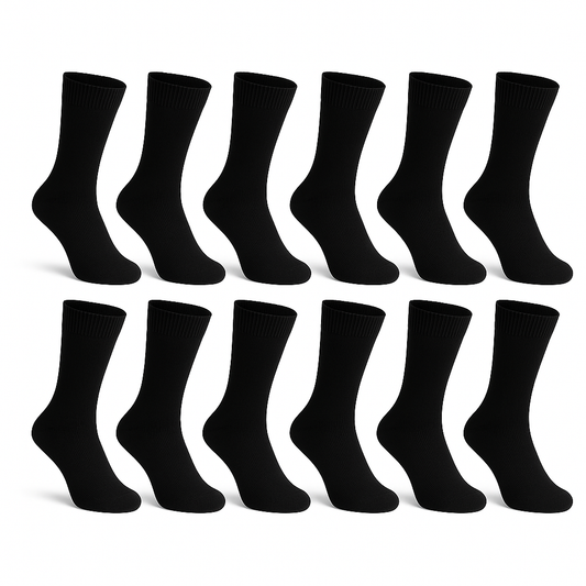 10 Paar Herren Socken Schwarz 39-46 – Baumwollsocken 95% Baumwolle, 5% Elasthan – Softsail Sportsocken für Alltag & Freizeit