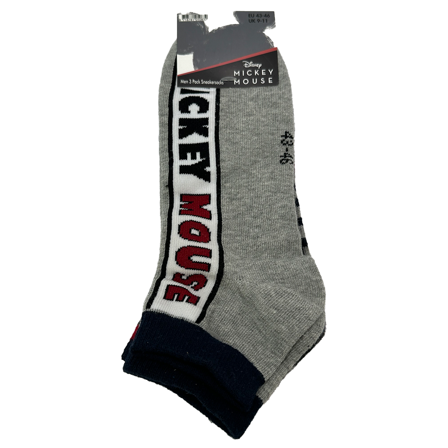 3er Pack Disney Mickey Mouse Herrensocken – Sneakersocken/Sommersocken – Öko-Tex Standard 100 – Größen 39-42, 43-46 – Bequem & Atmungsaktiv