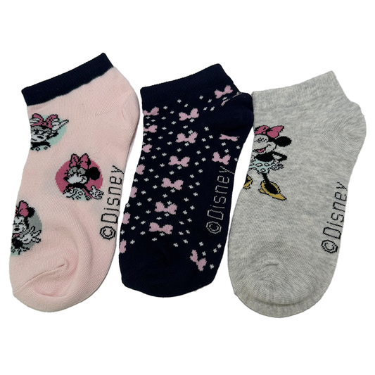 3er Pack Disney Minnie Mouse Damensocken – Öko-Tex Standard 100 – Größen 35-38, 39-42 – Bequem & Strapazierfähig