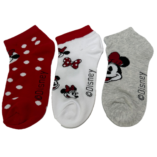 3er Pack Disney Minnie Mouse Damensocken – Öko-Tex Standard 100 – Größen 35-38, 39-42 – Bequem & Strapazierfähig