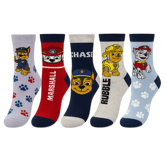 5er Pack Paw Patrol Socken für Kinder – Öko-Tex Standard 100 zertifiziert – Größen 23-26, 27-30, 31-34 Bequeme & Strapazierfähige Kindersocken