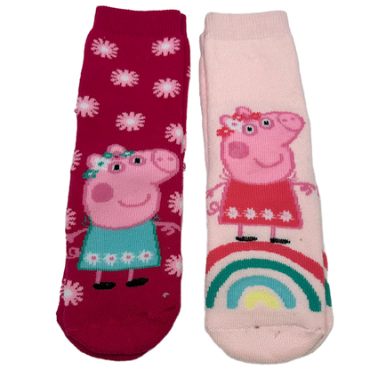 2er Pack PeppaPig Kinder ABS-Socken – Kuschelweich & Rutschfest 23-26, 27-30