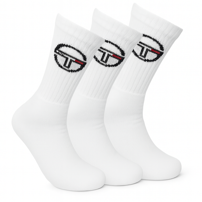 6/12 Paar Sergio Tacchini Socken | Ideal für Arbeit & Sport | Größen 39-46 | Schwarz & Weiß