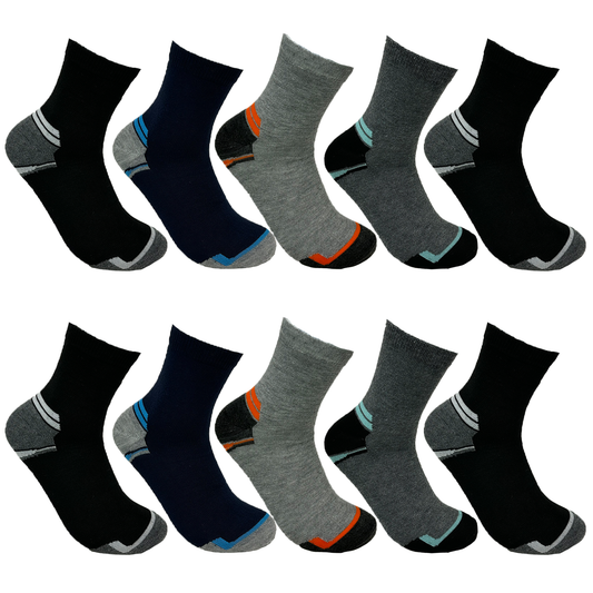 10-30 Paar Herren Sportsocken Baumwolle, Tennissocken Freizeit und Arbeitssocken