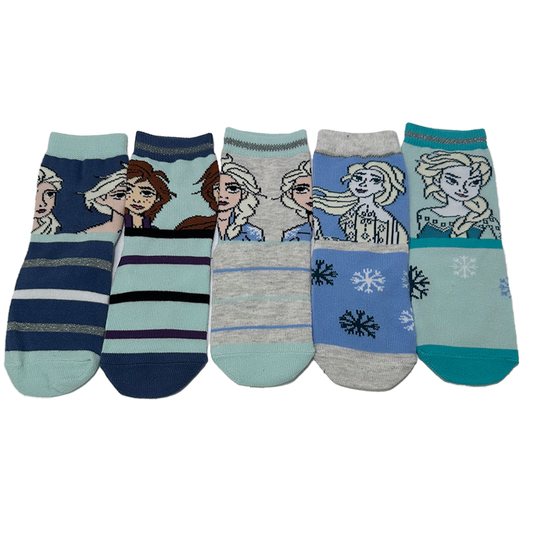 5er Pack Disney Frozen  für Kinder – Öko-Tex Standard 100 zertifiziert – Größen 23-26, 27-30, 31-34 Bequeme & Strapazierfähige Kindersocken