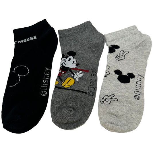 3er Pack Disney Mickey Mouse Herrensocken – Sneakersocken – Öko-Tex Standard 100 – Größe 43-46 – 70% Baumwolle, 28% Polyamid, 2% Elasthan – Bequem & Atmungsaktiv