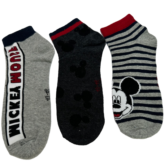 3er Pack Disney Mickey Mouse Herrensocken – Sneakersocken/Sommersocken – Öko-Tex Standard 100 – Größen 39-42, 43-46 – Bequem & Atmungsaktiv