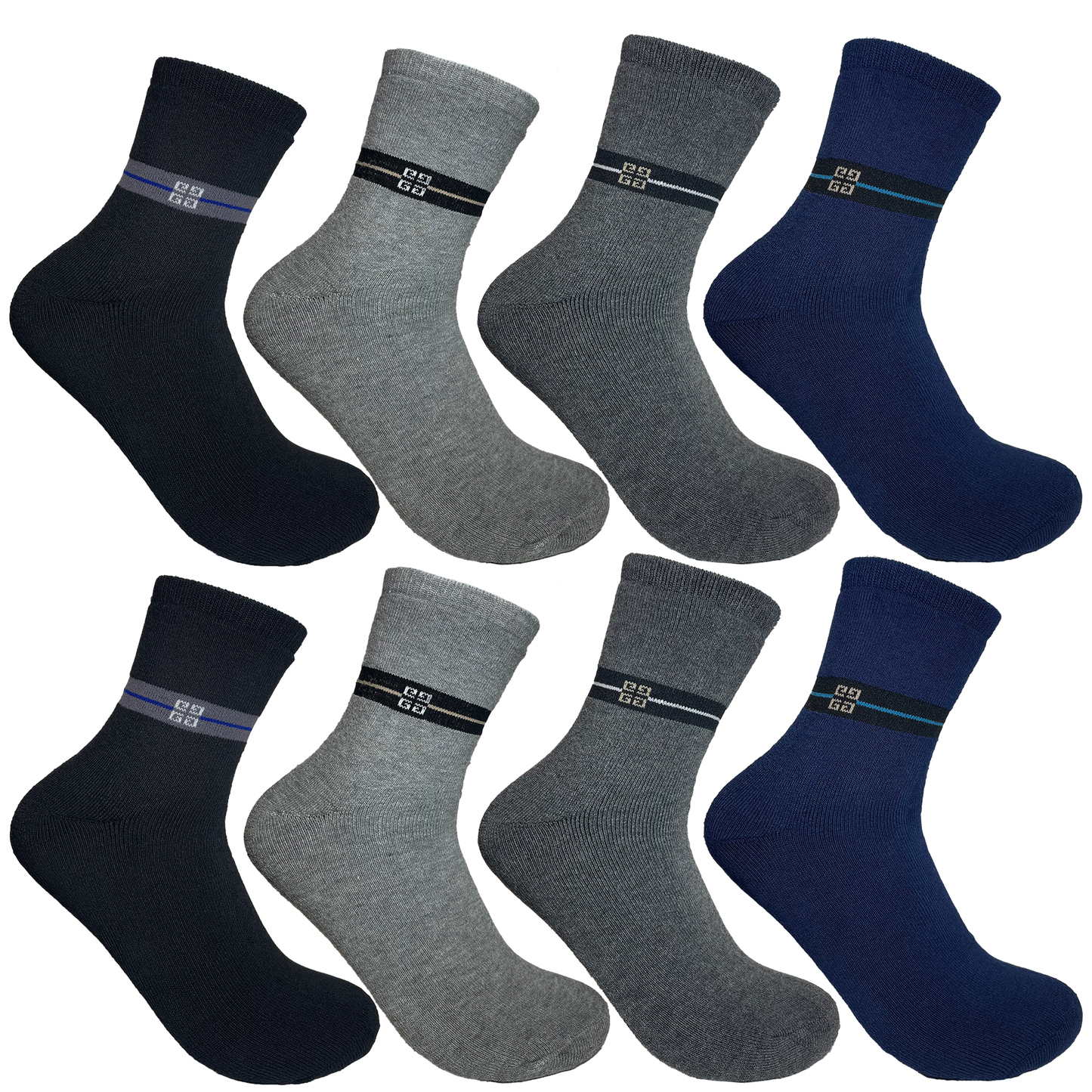 8-24 Paar Thermosocken elastisches Gummi Herren Damen Winter Innenfrottee 39-46